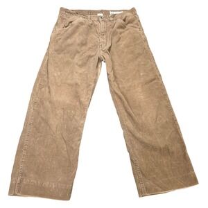 Vintage Worker Jean Relaxed Straight Corduroy Pants Men's Size 35x30 Brown